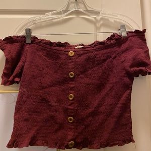 LA hearts off the shoulder tank top